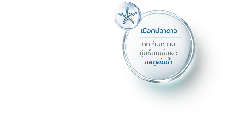 เมือกปลาดาว เก็บความชุ่มชิ้นในผิว ผิวดูอิ่มน้ำ